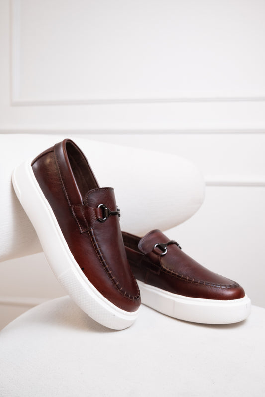 APACHES EN CUERO PARA HOMBRE |RF:BIZARRO HIGH - CAFÉ