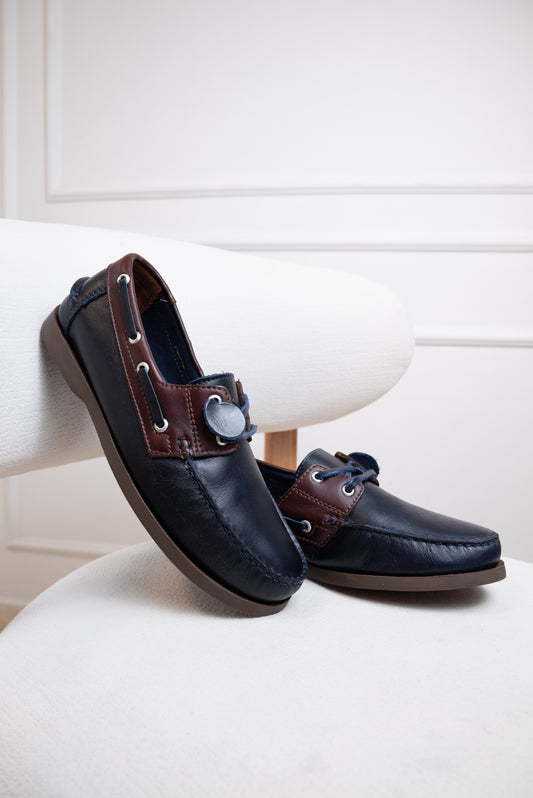 APACHES EN CUERO PARA HOMBRE |RF:BIZARRO TITAN - AZUL X CAFÉ