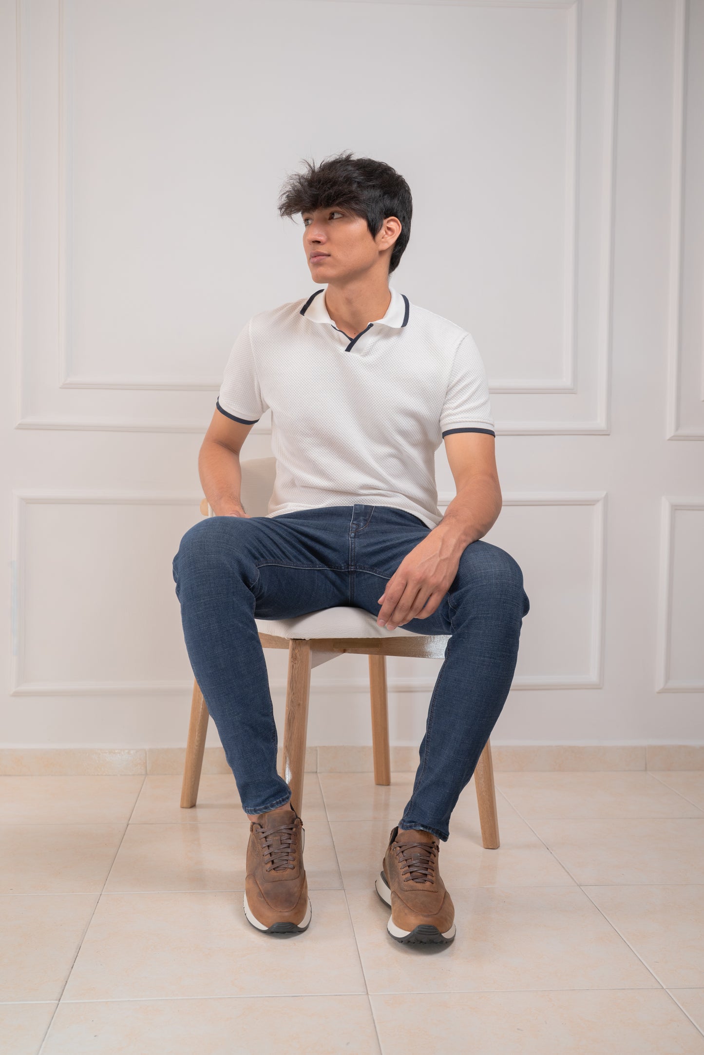 TENIS EN CUERO PARA HOMBRE | RF : GALLETA