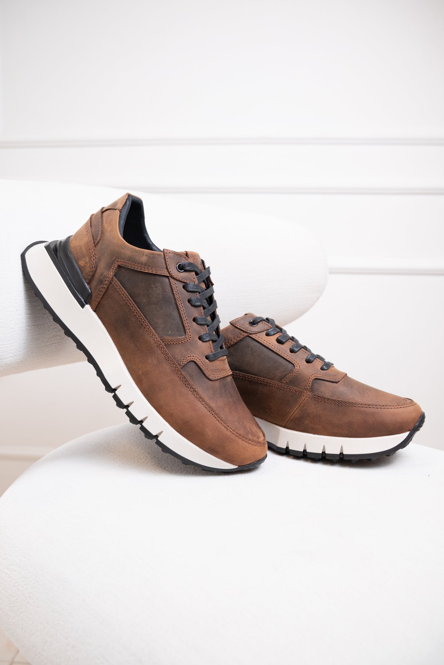 TENIS PARA HOMBRE EN CUERO | RF: BOUNCE - COÑAC