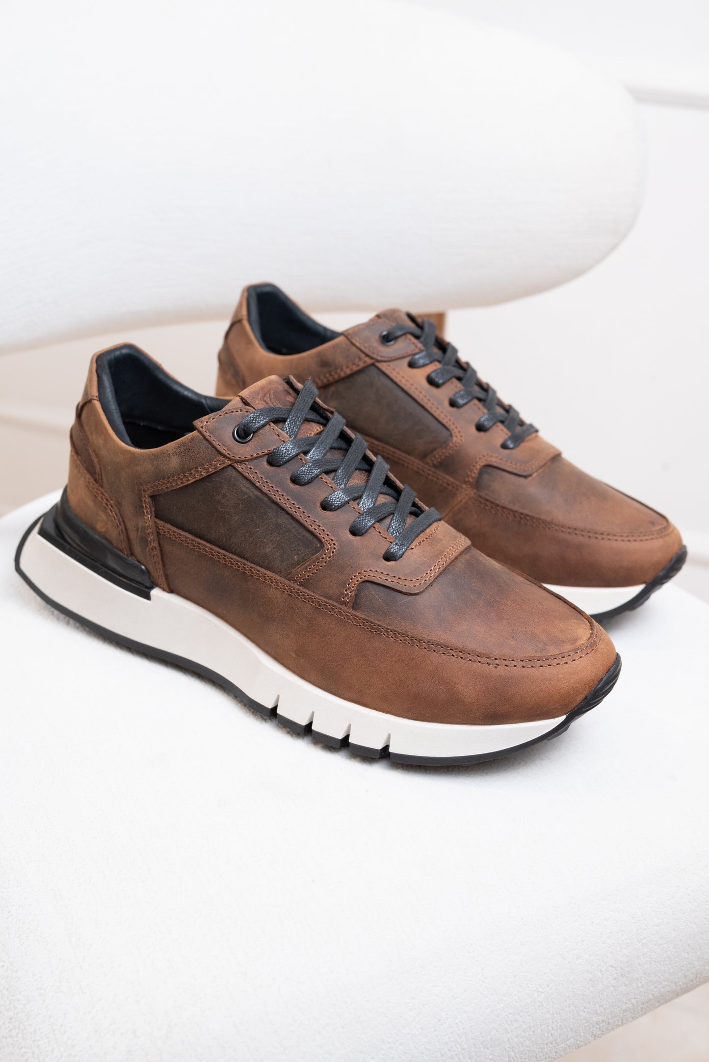 TENIS PARA HOMBRE EN CUERO | RF: BOUNCE - COÑAC