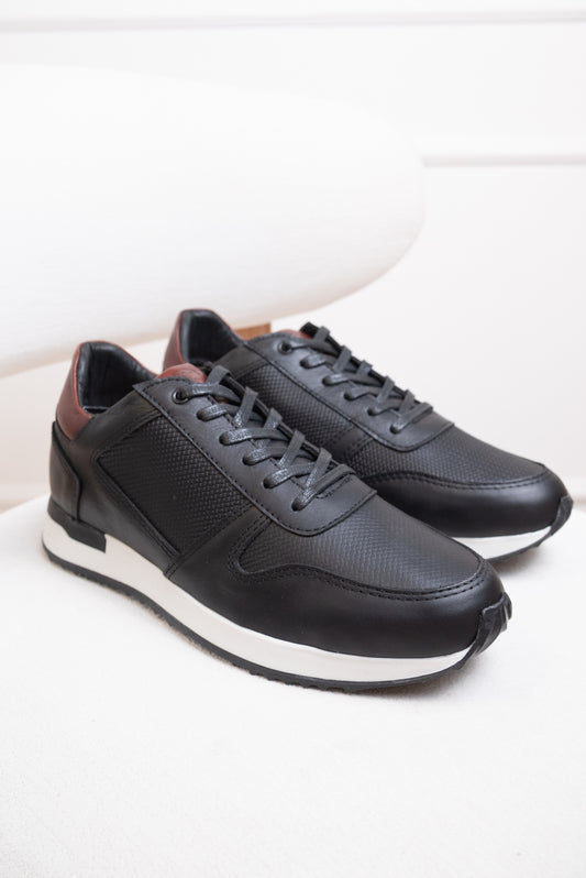 TENIS PARA HOMBRE EN CUERO | RF: BIZARRO PICKER - NEGRO