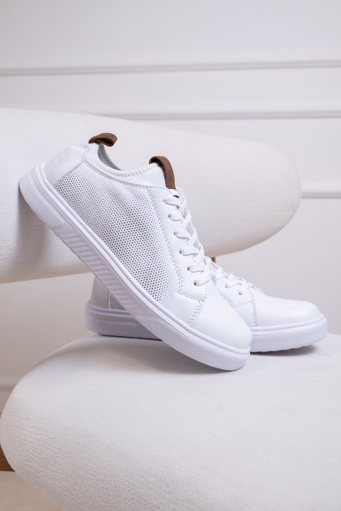 TENIS EN CUERO PARA HOMBRE I BIND COLOR: BLANCO