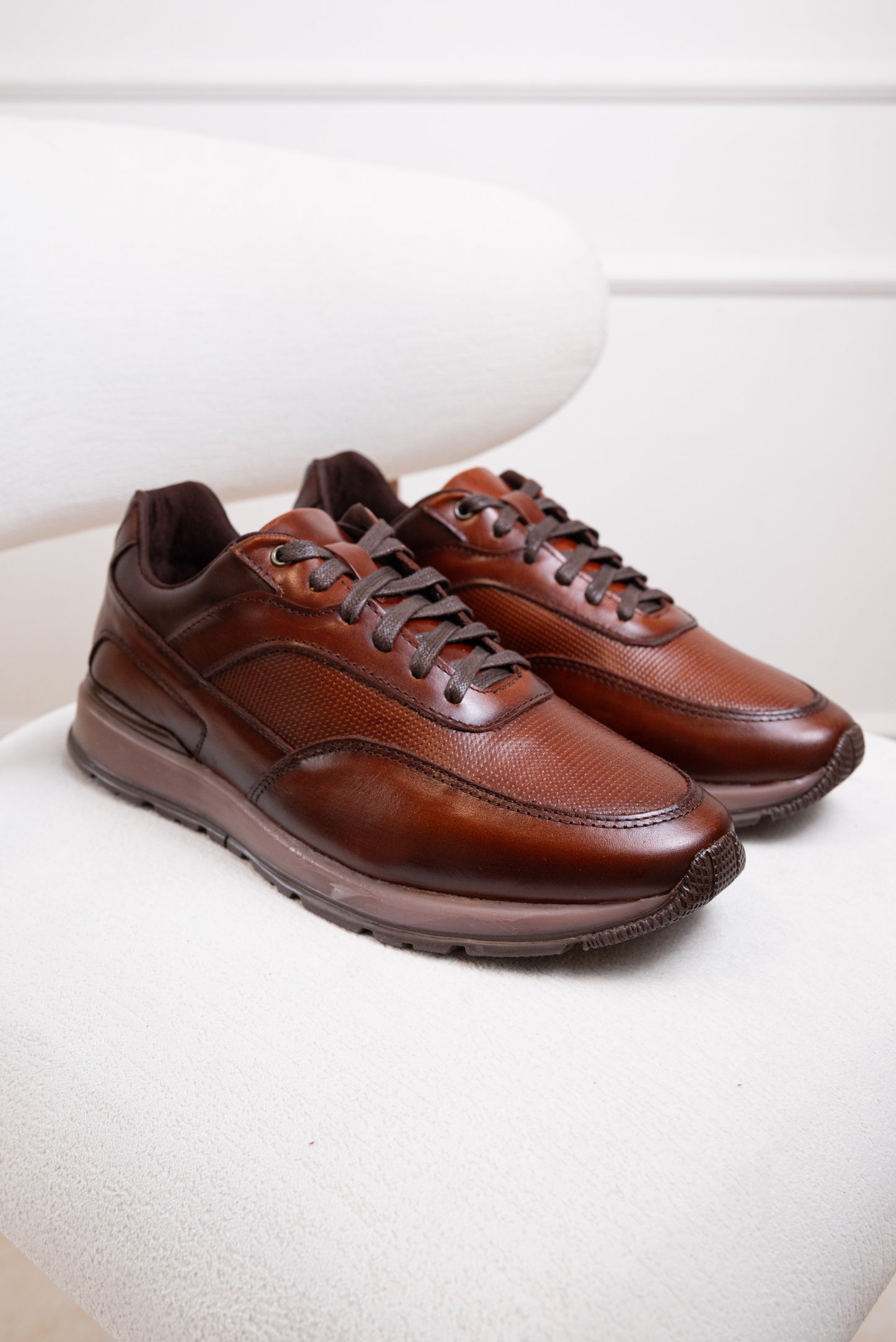 TENIS PARA HOMBRE EN CUERO | RF: PARTY - COÑAC | GUAHITO