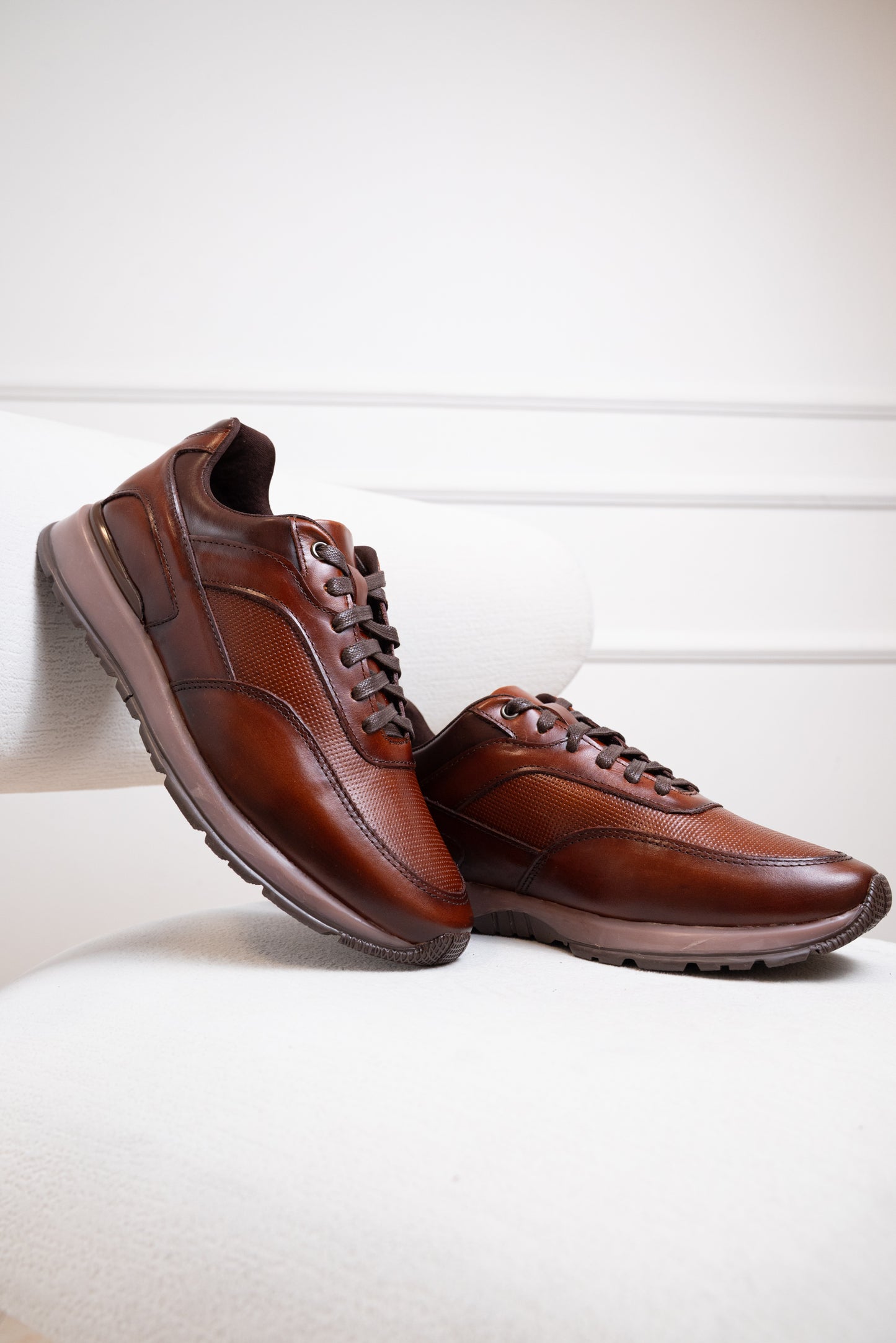 TENIS PARA HOMBRE EN CUERO | RF: PARTY - COÑAC | GUAHITO