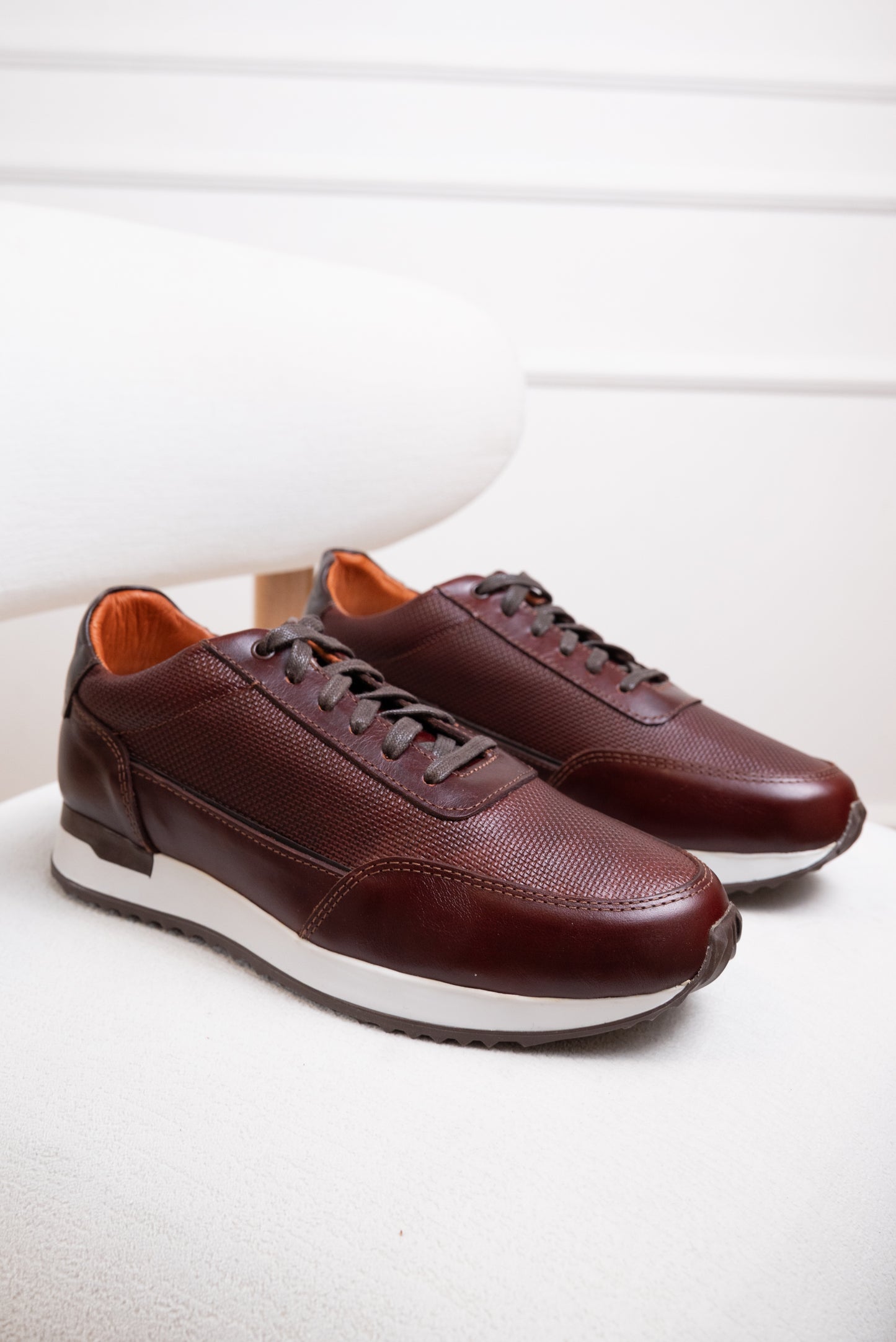 TENIS PARA HOMBRE EN CUERO | RF: BIZARRO HOUSE - 431-COÑAC