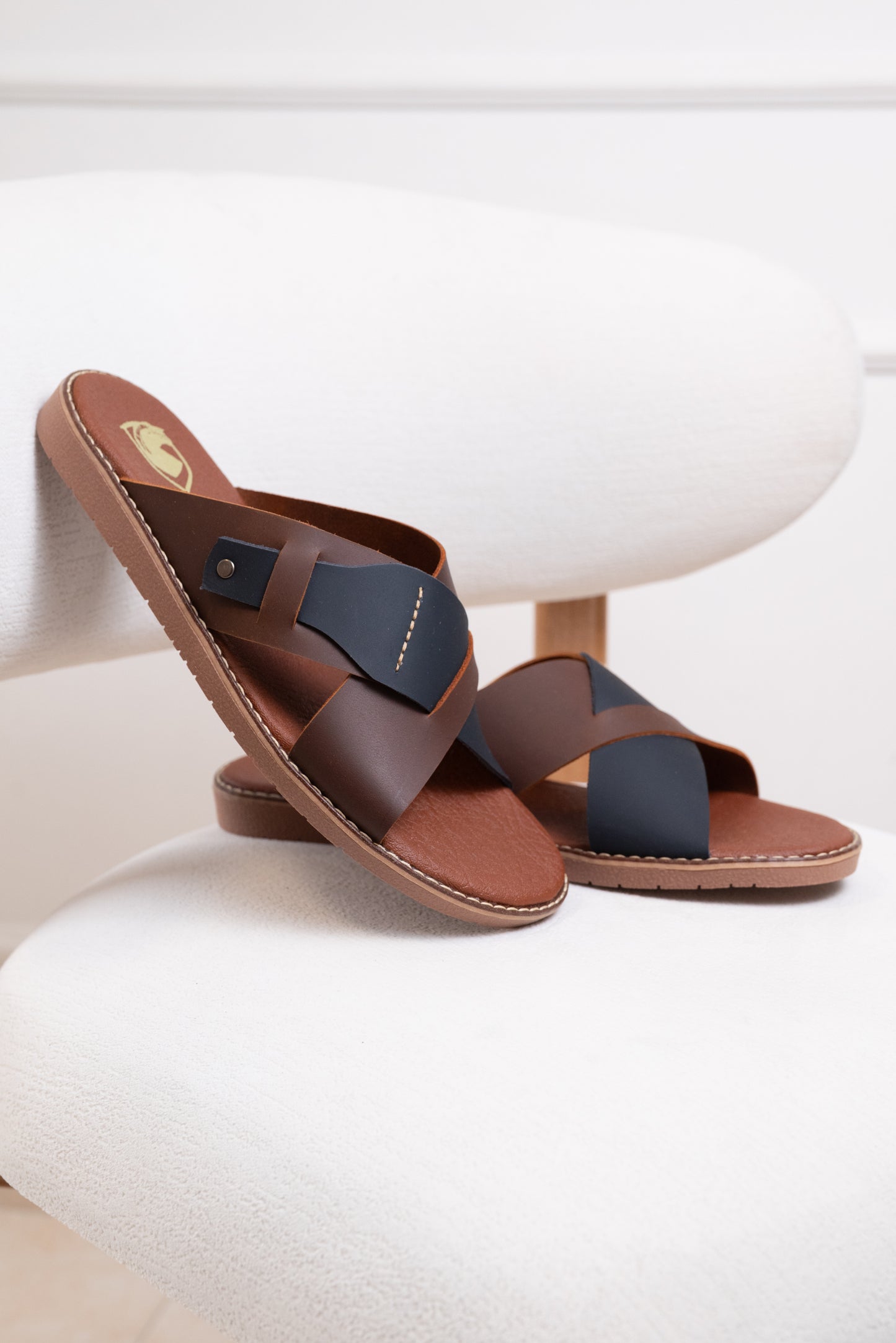 SANDALIA CUERO HOMBRE | FRANSHY - COLOR: MIEL X COÑAC-2036