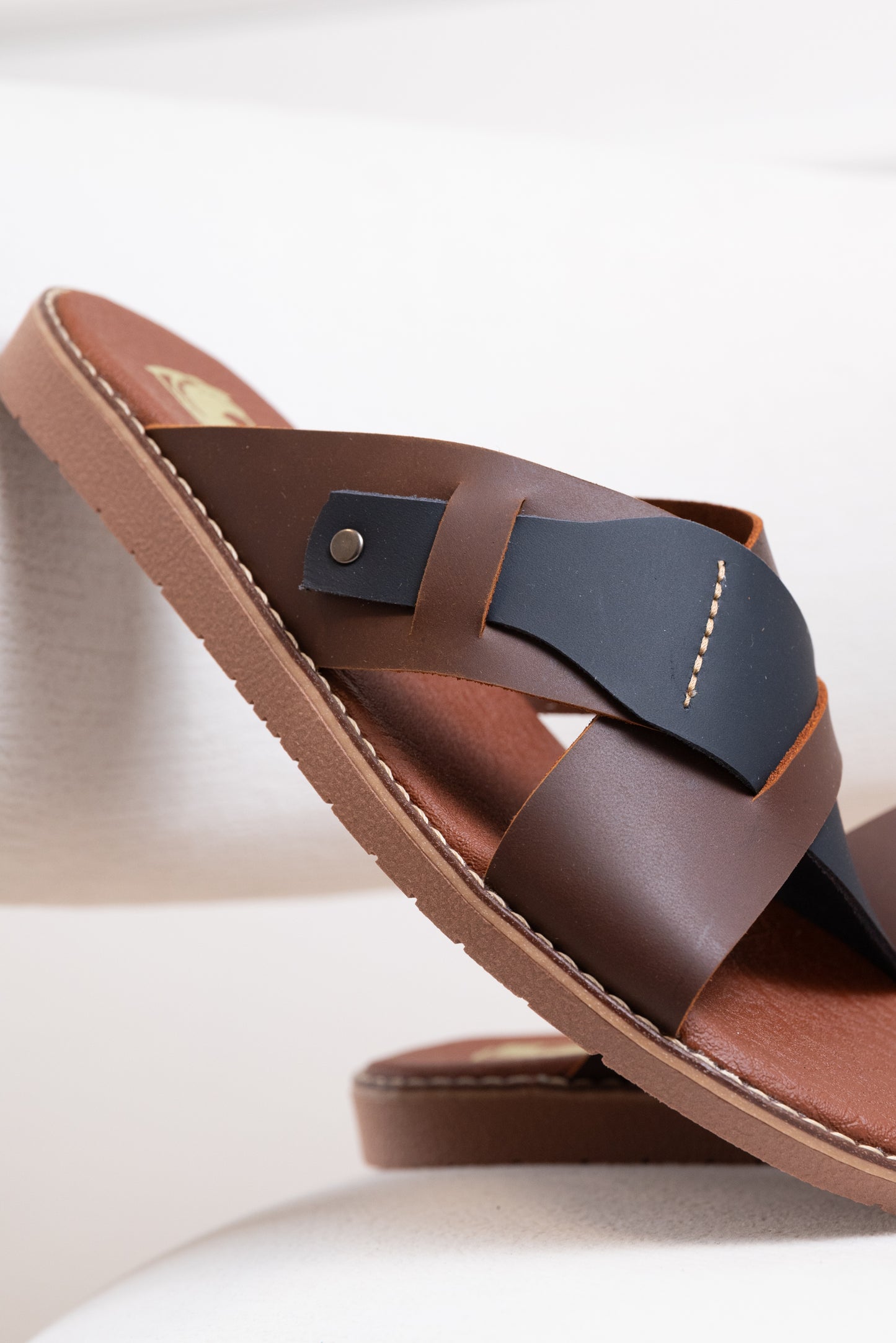 SANDALIA CUERO HOMBRE | FRANSHY - COLOR: MIEL X COÑAC-2036