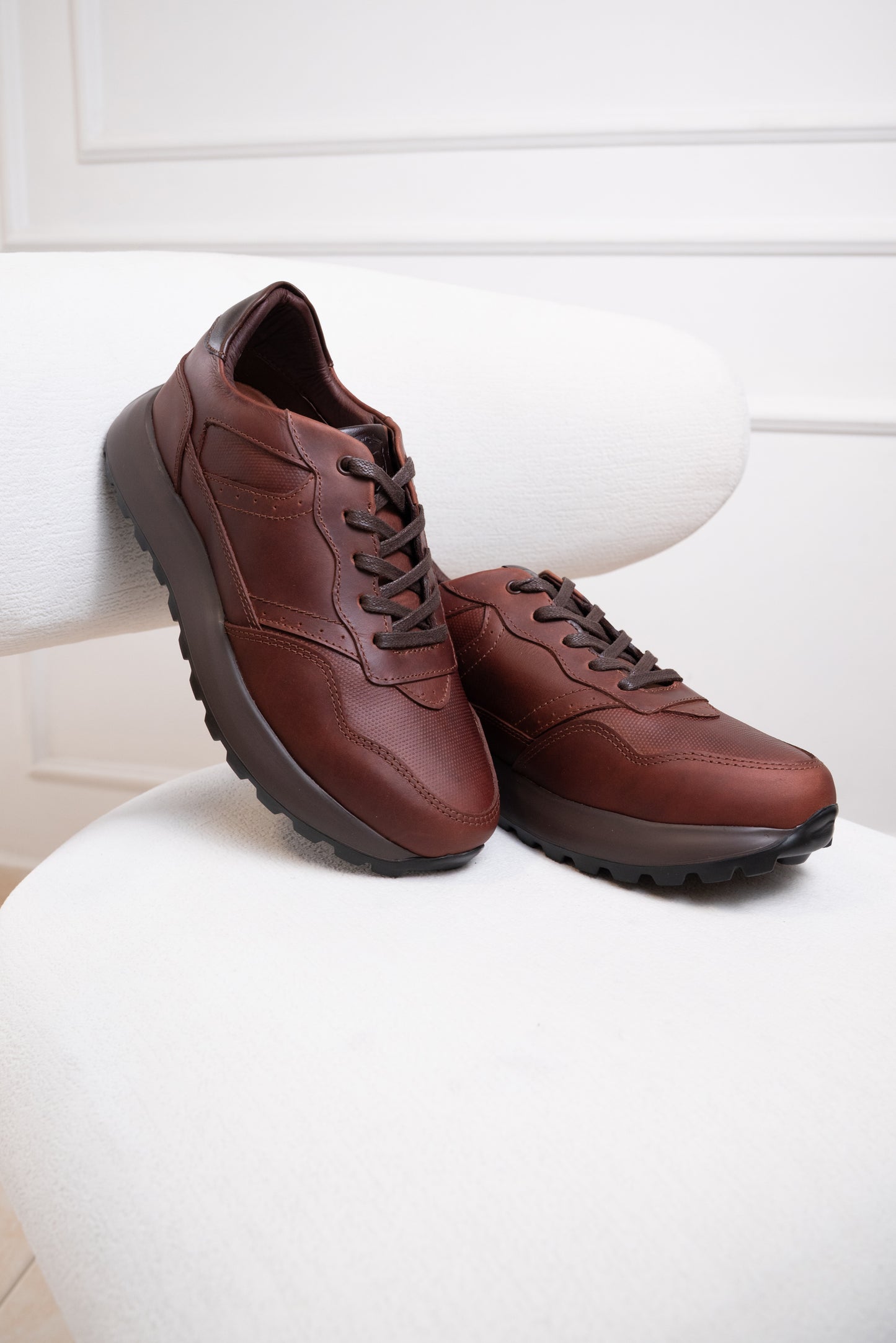 TENIS PARA HOMBRE EN CUERO | RF: BIZARRO EIGHT- COÑAC
