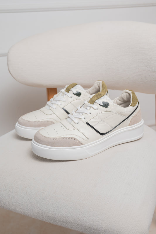 TENIS EN CUERO PARA HOMBRE  BLANCO| RF :314 CLK