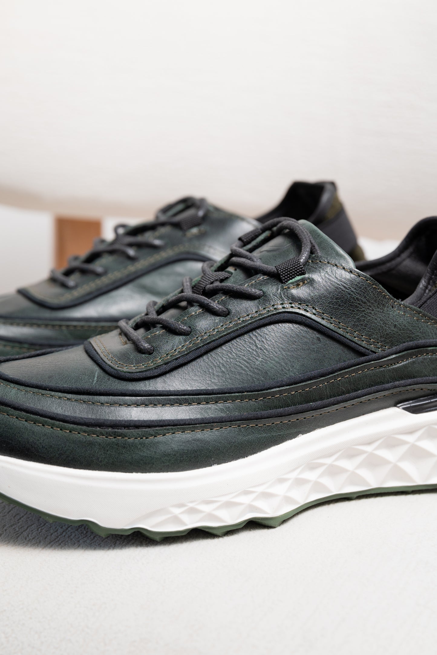 TENIS EN CUERO PARA HOMBRE  | RF : 3309 VERDE