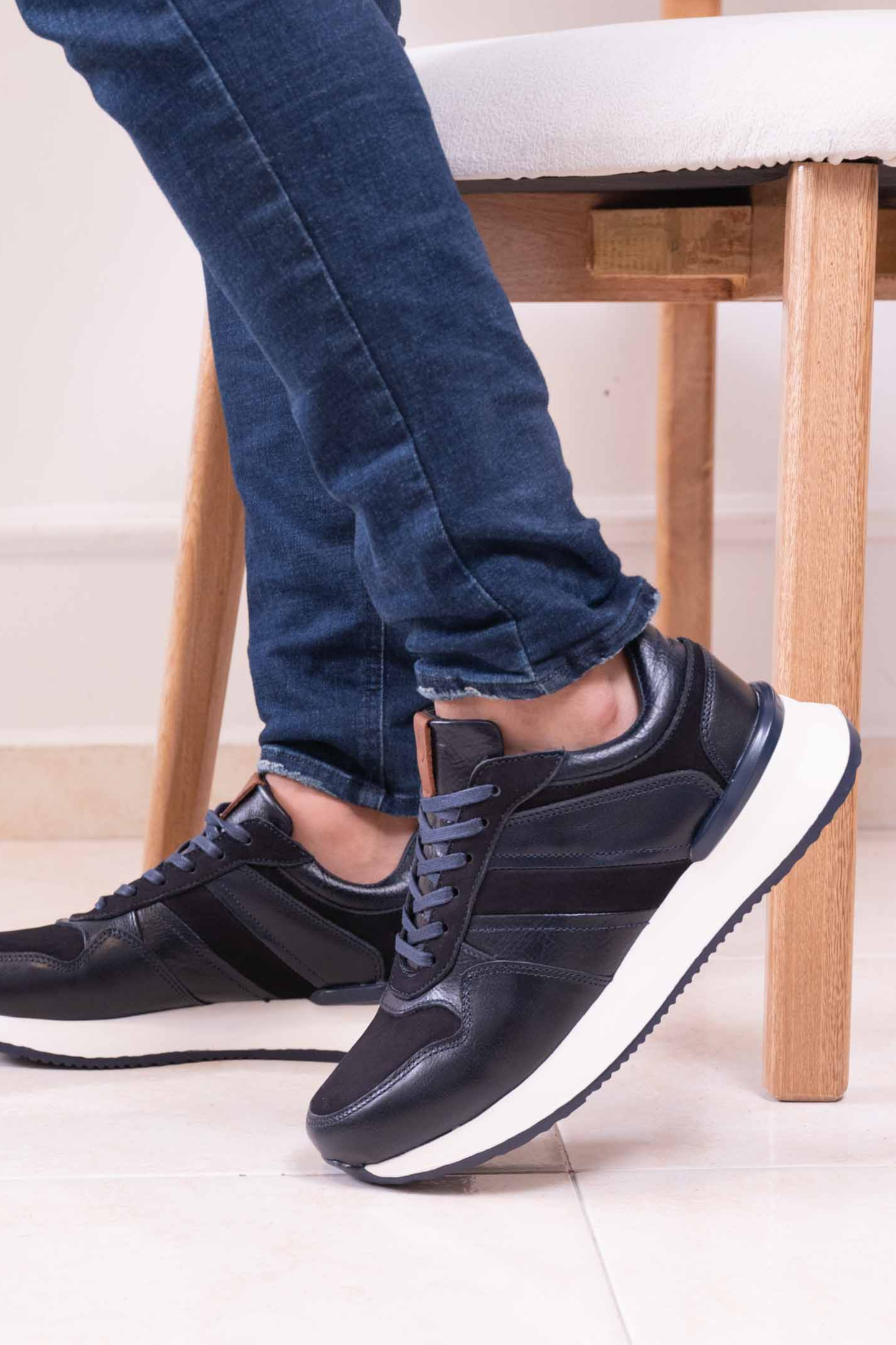 TENIS PARA HOMBRE EN CUERO|BIZARRO STREET -AZUL