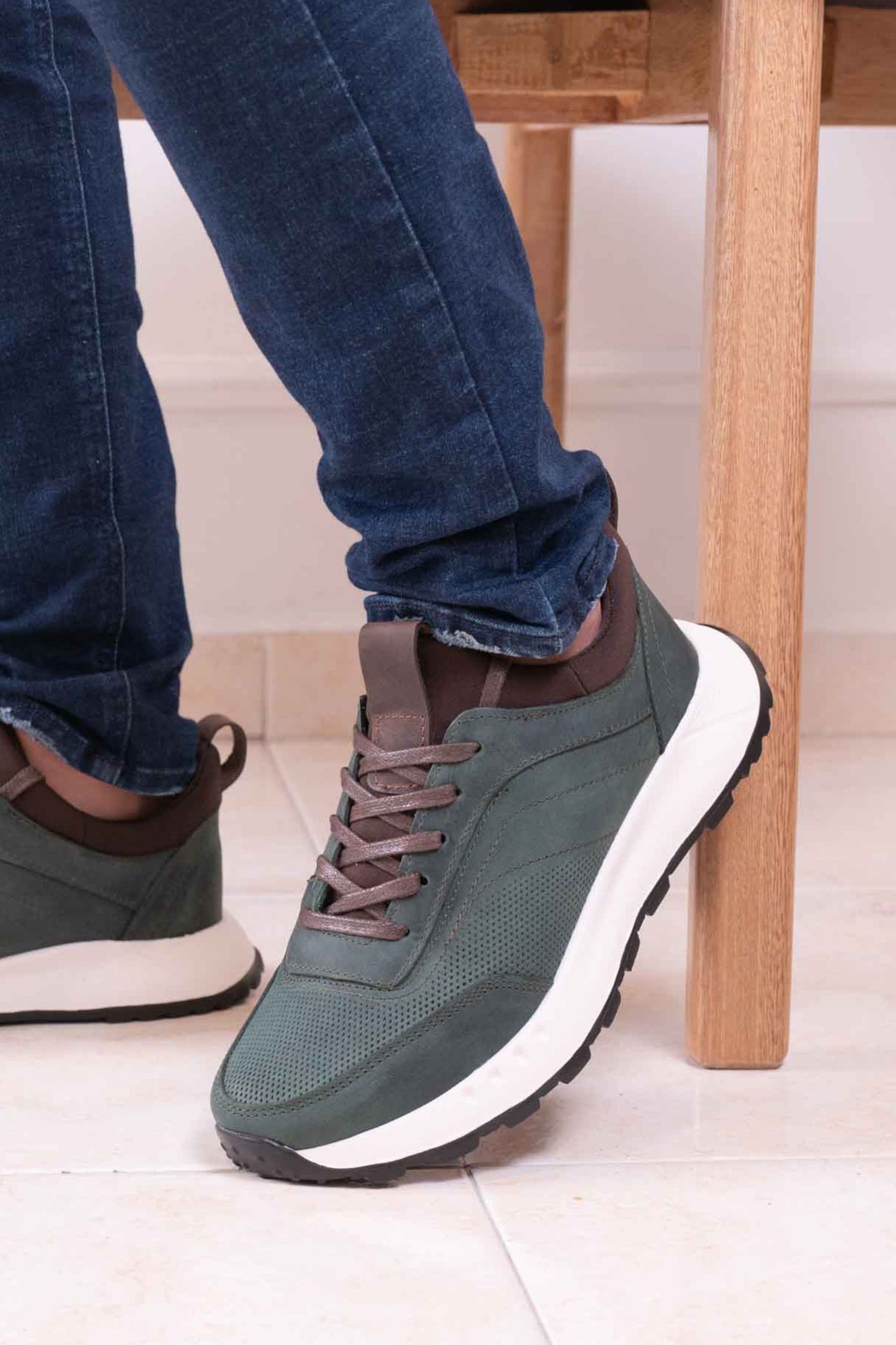 TENIS PARA HOMBRE |RF:BIZARRO SUPREMO-VERDE - RF: 3050
