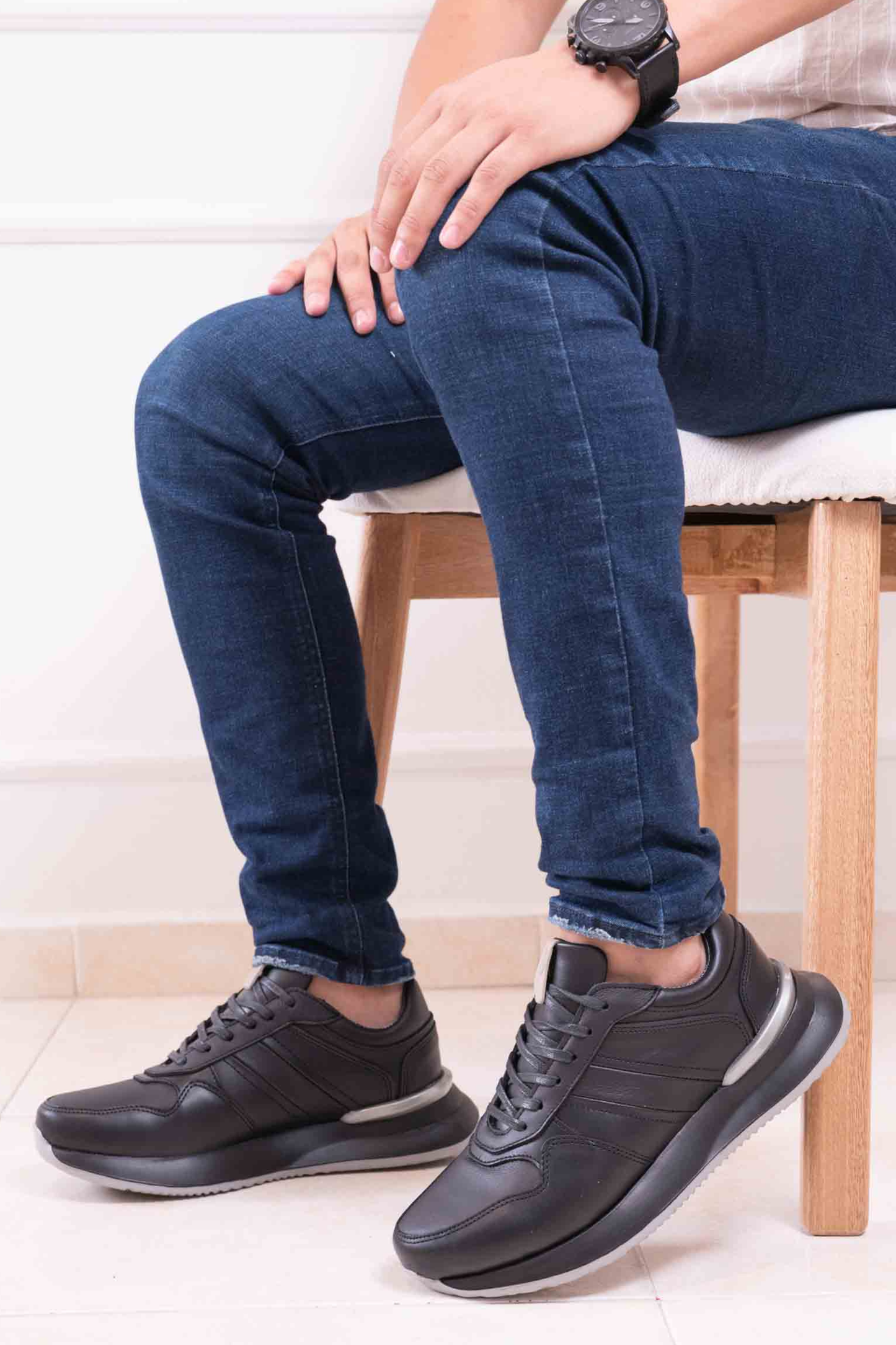 TENIS PARA HOMBRE EN CUERO|BIZARRO STREET-NEGRO