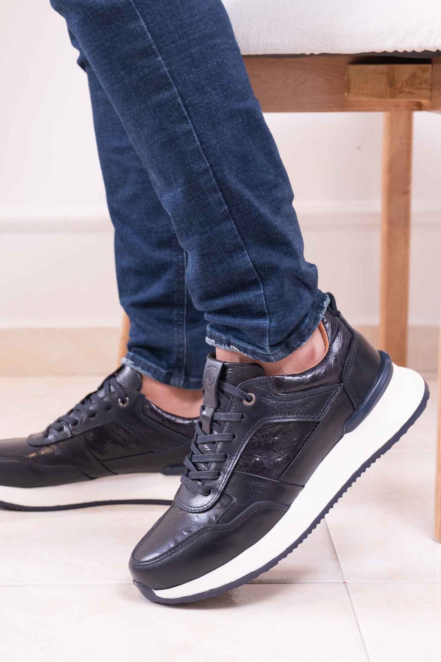 TENIS PARA HOMBRE EN CUERO|RF:BIZARRO FLOW -AZUL