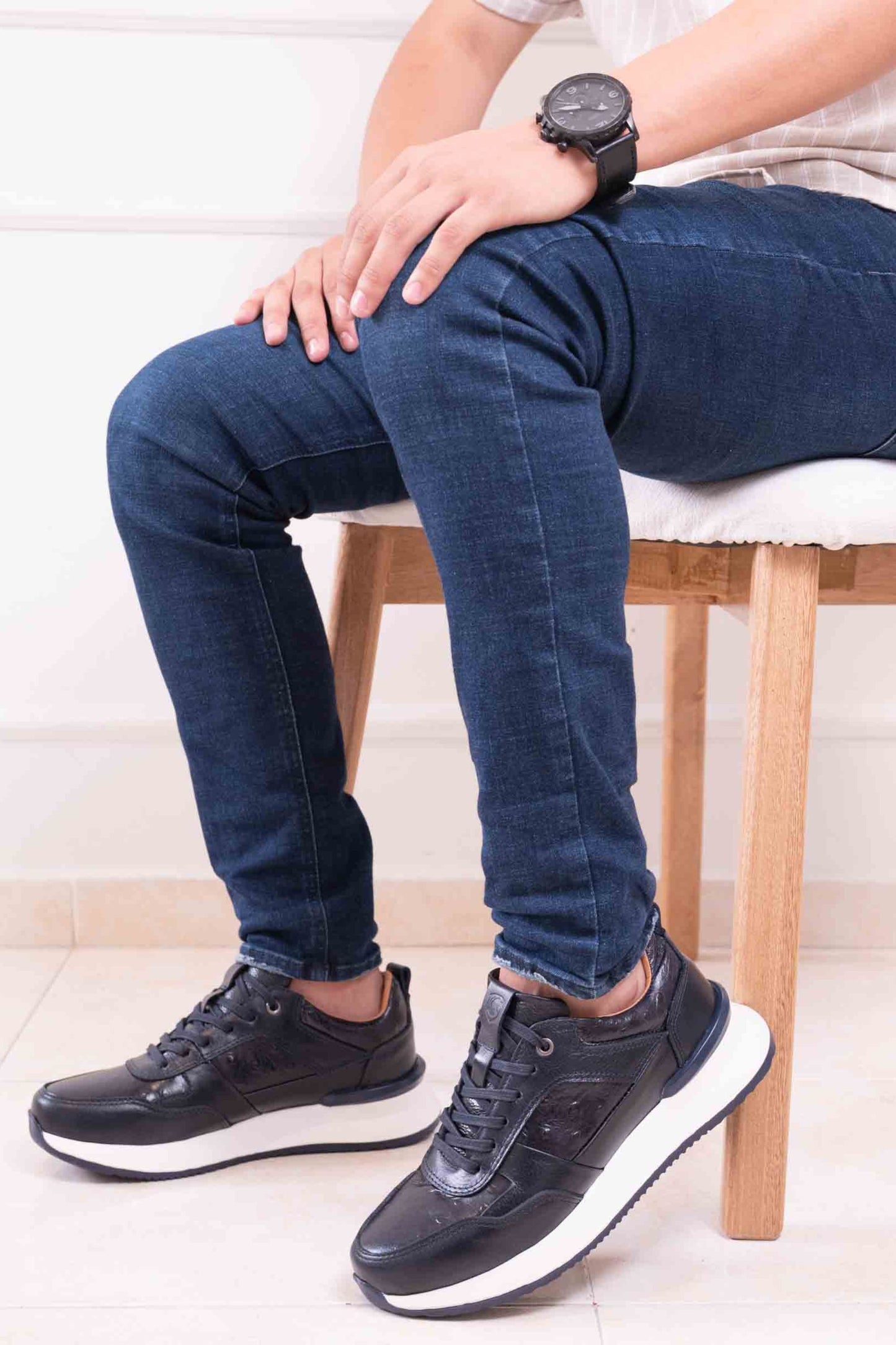 TENIS PARA HOMBRE EN CUERO|RF:BIZARRO FLOW -AZUL