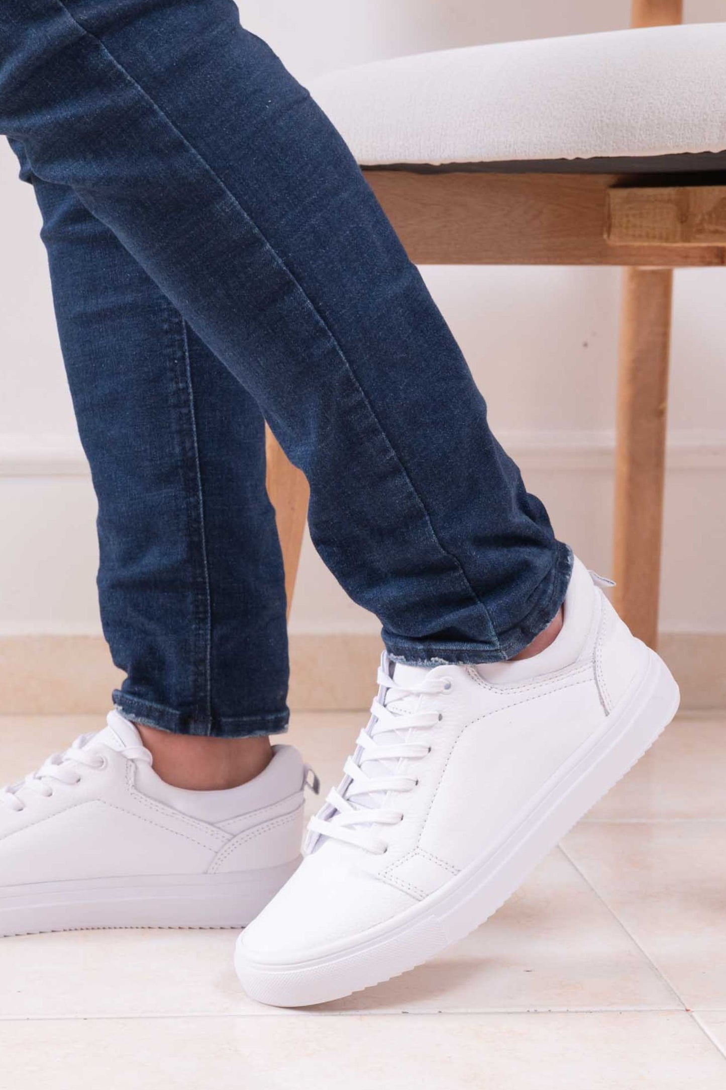 TENIS PARA HOMBRE EN CUERO|BIZARRO HONOR-BLANCO