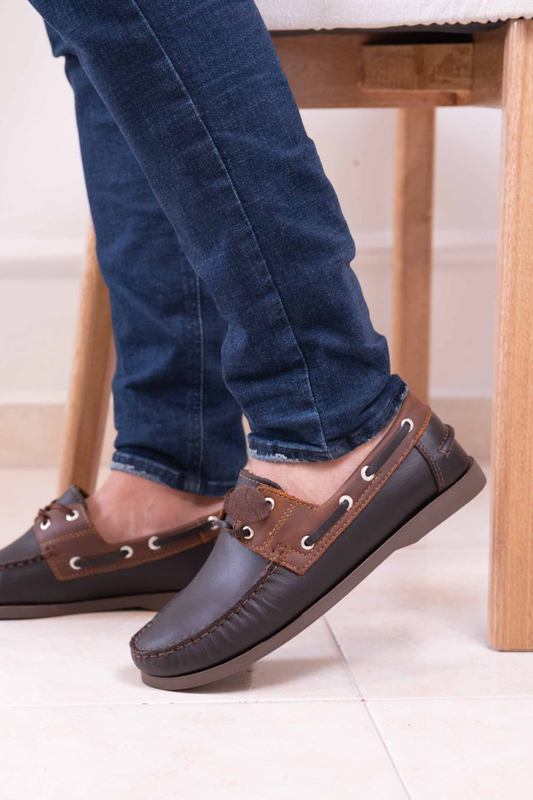 APACHES EN CUERO PARA HOMBRE |RF:BIZARRO TITAN -CAFE