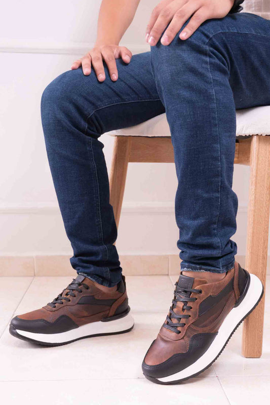 TENIS PARA HOMBRE EN CUERO|RF:BIZARRO IMPERIAL-CAFE