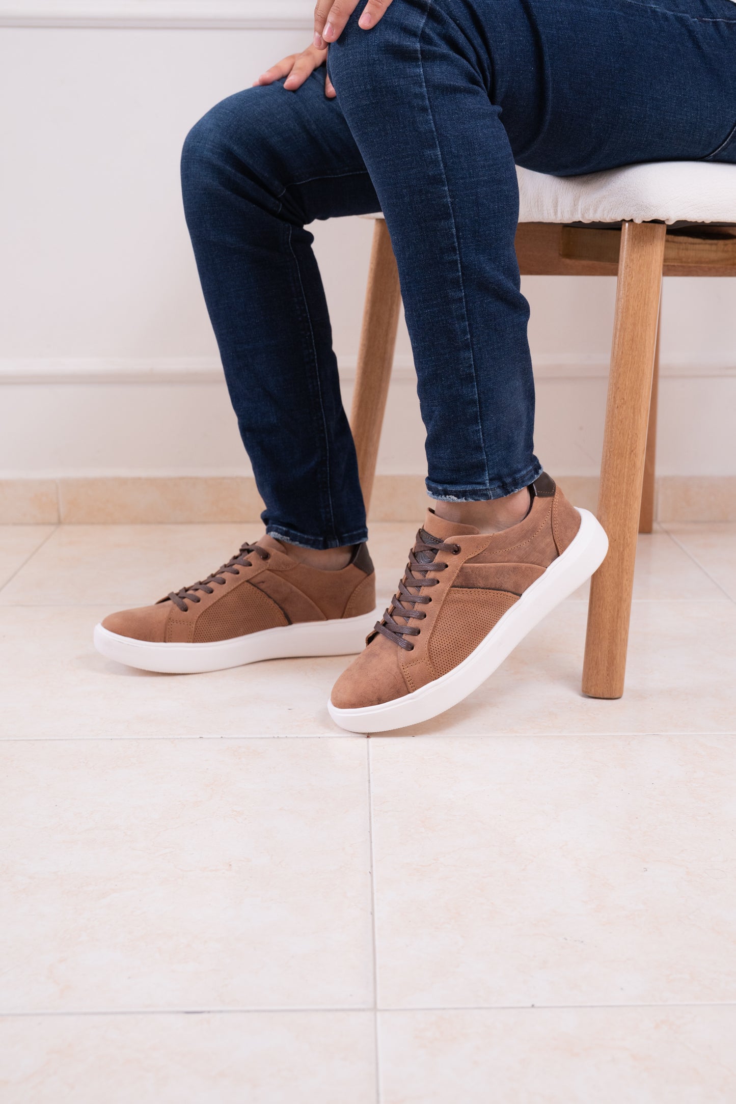 TENIS EN CUERO PARA HOMBRE | RF : ASTORIA - RUSTICO MIEL  -3220