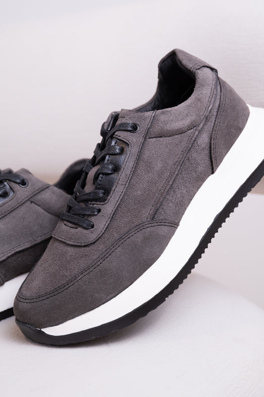 TENIS EN CUERO PARA HOMBRE| RF : EVORA - GRIS