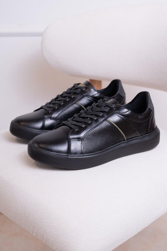TENIS EN CUERO PARA HOMBRE | RF : ASTORIA - NEGRO -3220