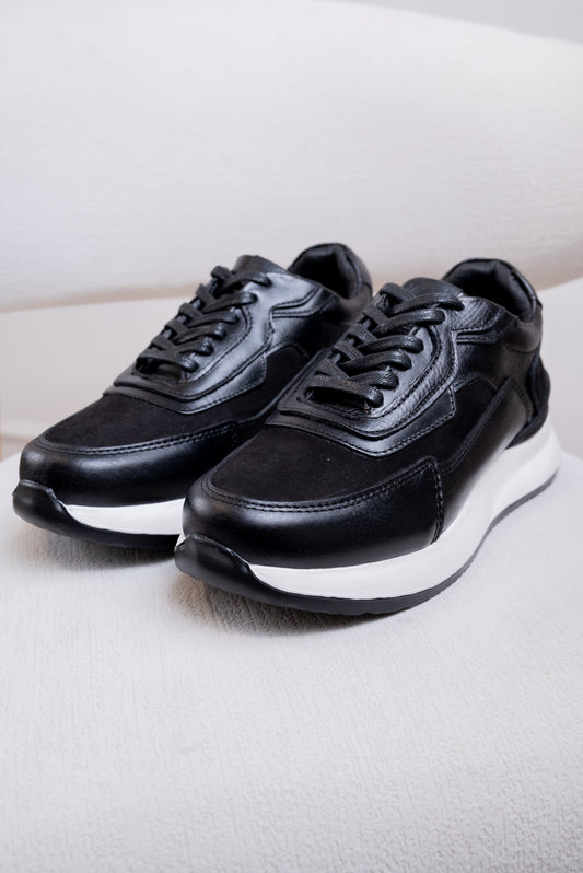 TENIS EN CUERO PARA HOMBRE RF: SPN 3316 NEGRO