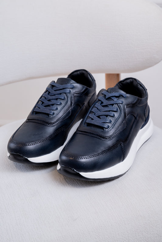 TENIS EN CUERO PARA HOMBRE RF: SPN 3316 AZUL