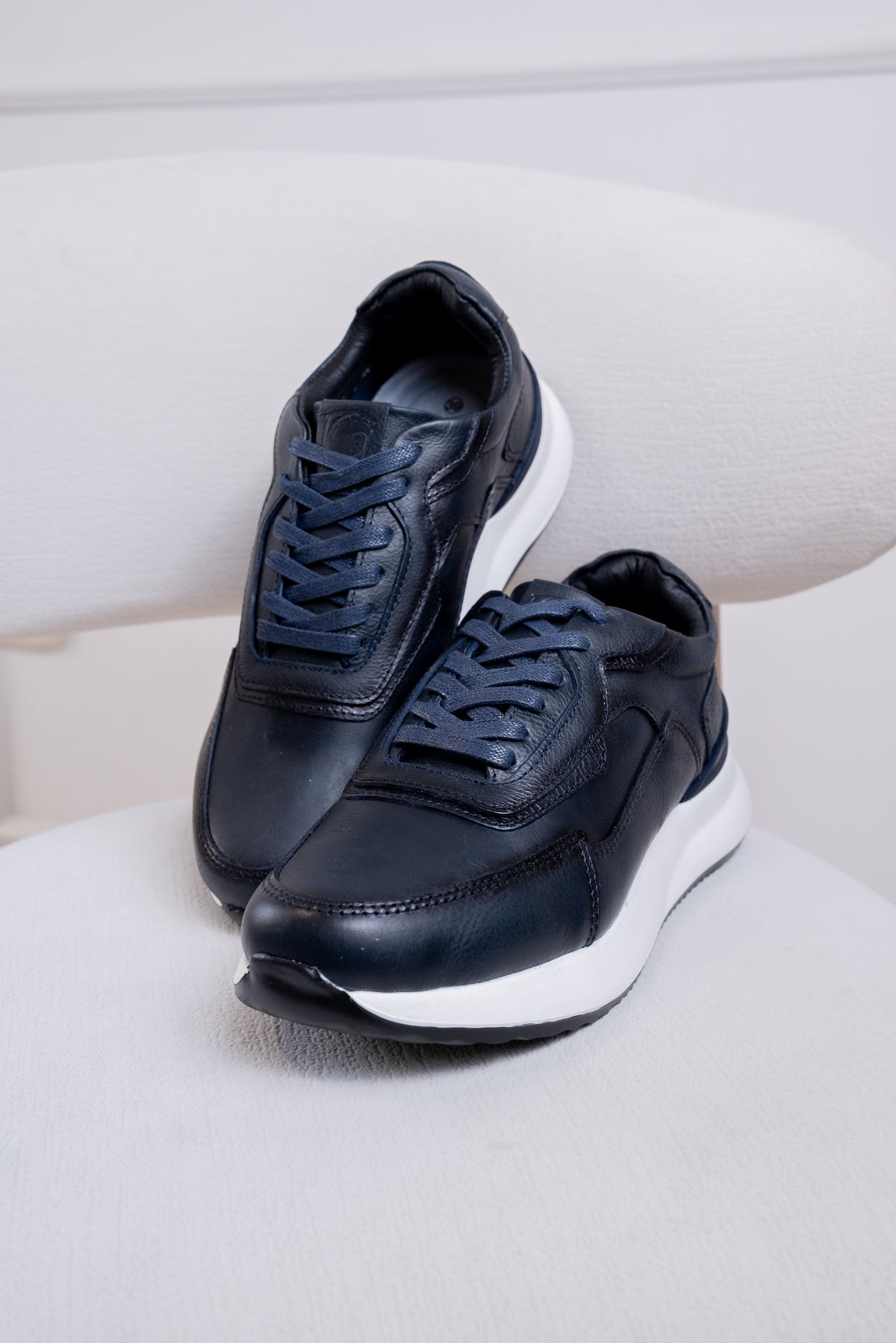 TENIS EN CUERO PARA HOMBRE RF: SPN 3316 AZUL