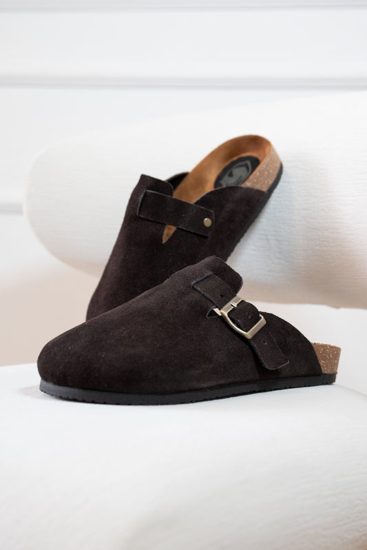 Suecos Masculinos en Cuero | Elegancia Casual -MARRON-Rf:77